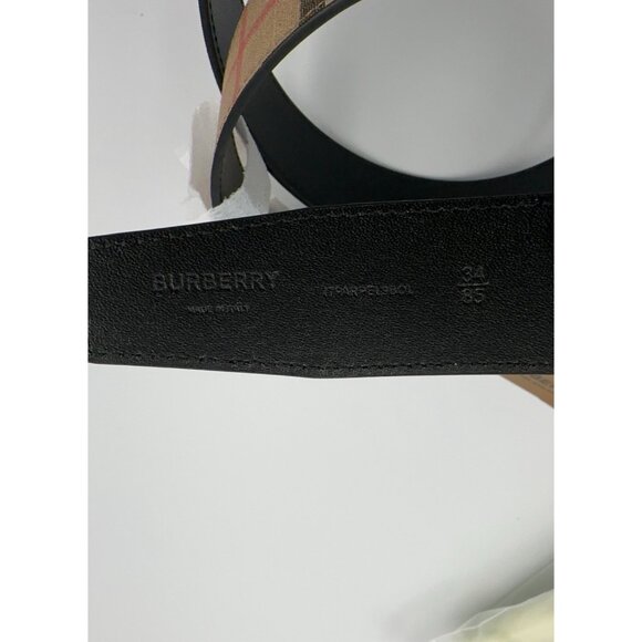 Burberry Men’s TB Monogram Motif Vintage Check Reversible Belt 85cm - Picture 6 of 9